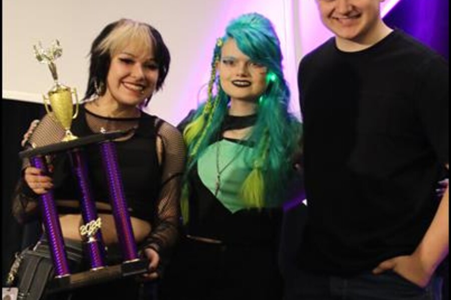 Nicolet College Cosmetology students Raven Carufel and Axle Jacobs, along with student model Isabella Hulsey, clinched third place at America’s Beauty Show.