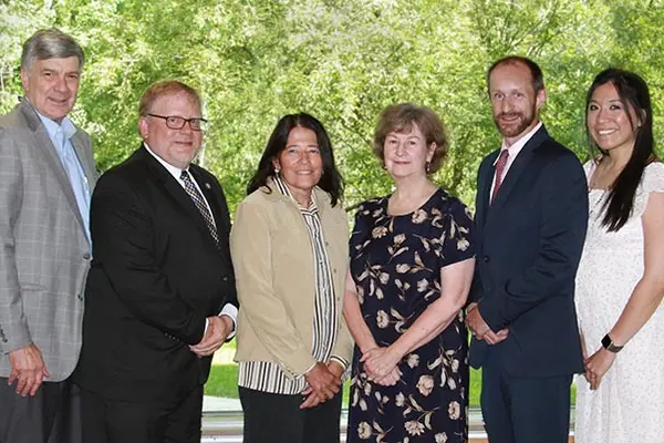 New Board of Trustees Members with President
