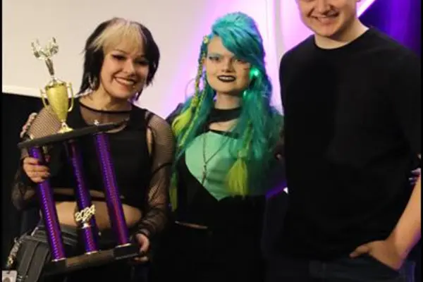 Nicolet College Cosmetology students Raven Carufel and Axle Jacobs, along with student model Isabella Hulsey, clinched third place at America’s Beauty Show.