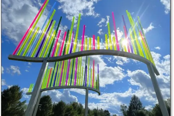 River of Souls,” an installation by Cody Cottrell - Tekayanalow^nas`e, is now on display in the field at Nicolet College.