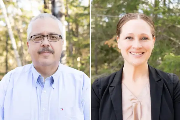 Nicolet College's new deans, Bojan Ljubenko and Amber Laffin.