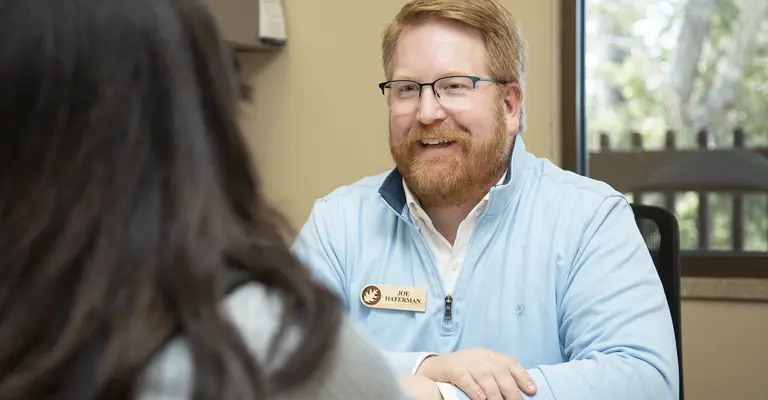 Admissions Rep with Student