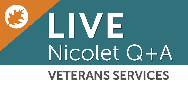 Nicolet Live Facebook Question and Answer for Veteran Services