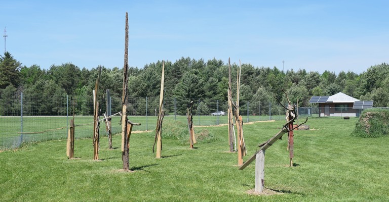 Ian Van D. art installation in the Nicolet Field