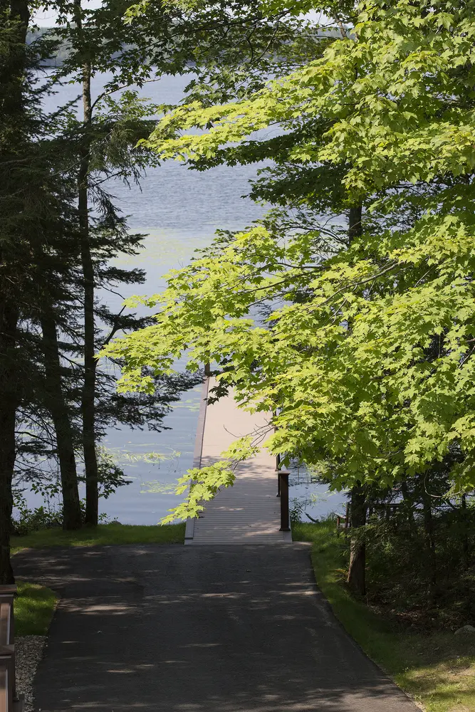 View of lake from balcony