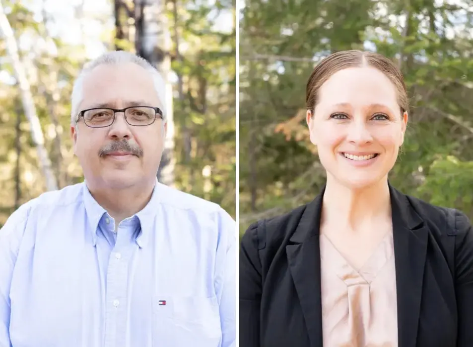 Nicolet College's new deans, Bojan Ljubenko and Amber Laffin.