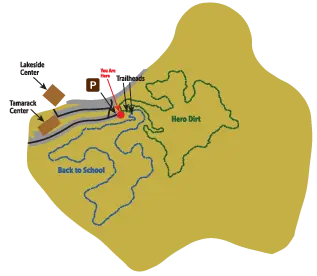 Map of Richard Nelson Walking and Biking trails on the rhinelander campus