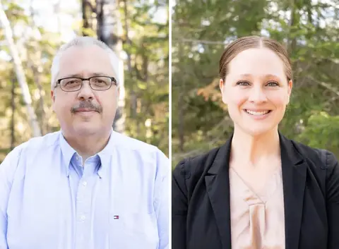 Nicolet College's new deans, Bojan Ljubenko and Amber Laffin.